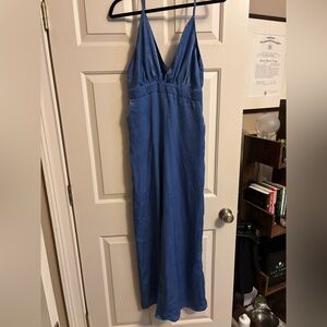 Cider Solid V-Neckline Jumpsuit